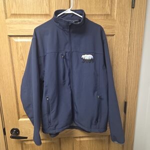 XL Tri-Mountain navy blue coat with patch Excellent condition